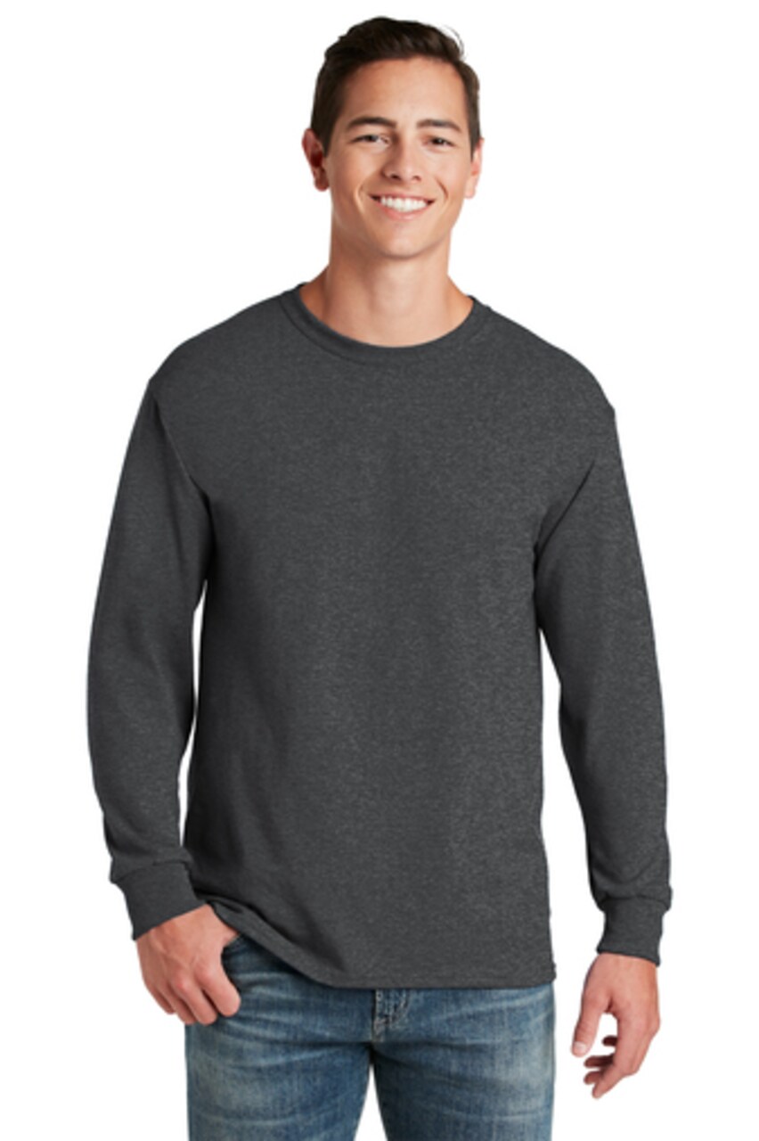 JERZEES® Dri-Power Long Sleeve Crewneck T-Shirt for Sports, Work & Layering Wear